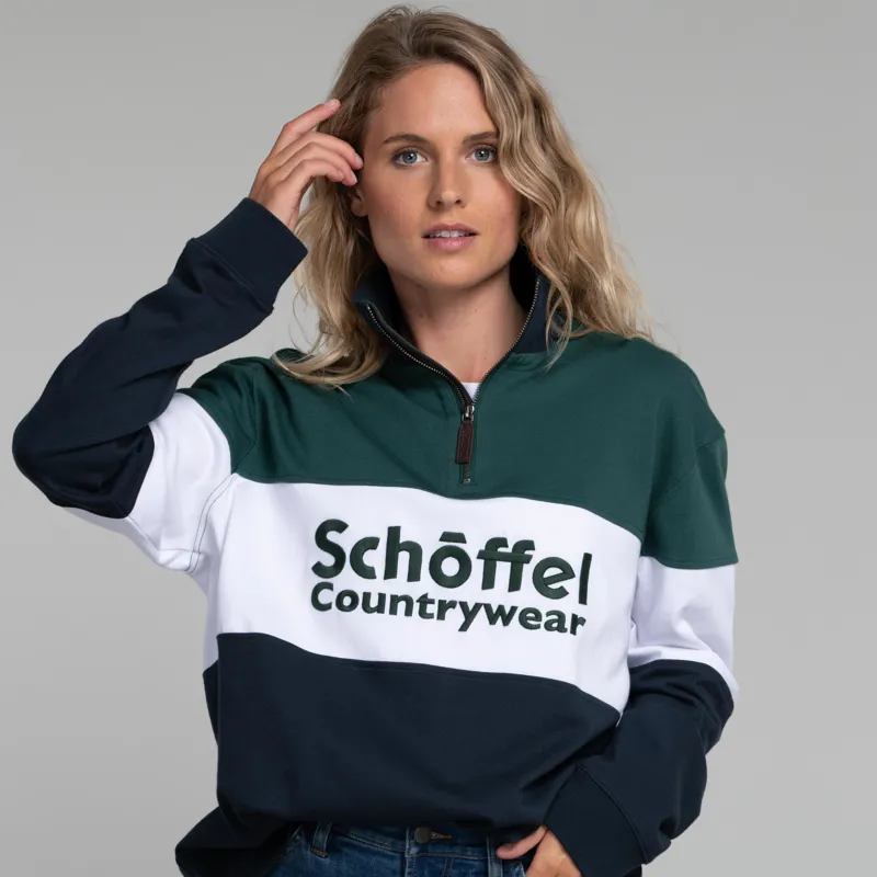 Schoffel Exeter Heritage 1/4 Zip Navy -2